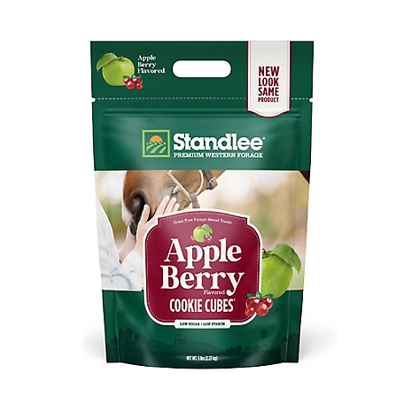 Standlee Premium Western Forage Apple Berry Cookie Cubes Horse Treat, 5 lb.