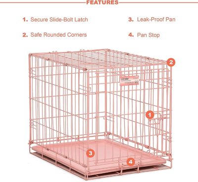 Image showing  Fashion iPet Crate 1-Door Steel Dog Crate, 24.5 in.