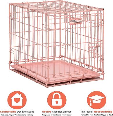 Image showing  Fashion iPet Crate 1-Door Steel Dog Crate, 24.5 in.