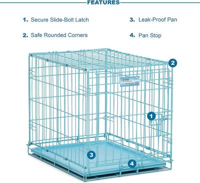 Image showing  Fashion iPet Crate 1-Door Steel Dog Crate, 24.5 in.