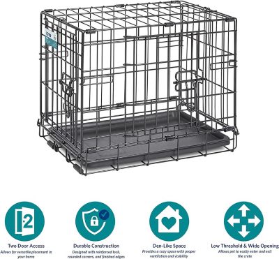 Image showing 5 th MidWest Homes for Pets iCrate 2-Door Steel Dog Crate