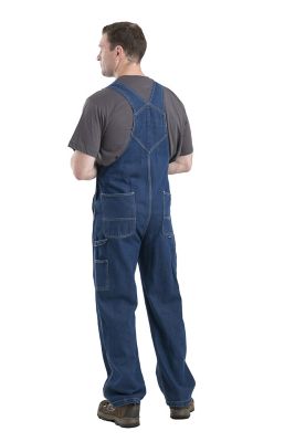 Image showing 1 th Berne Men's Stone Wash Dark Denim Unlined Bib Overalls