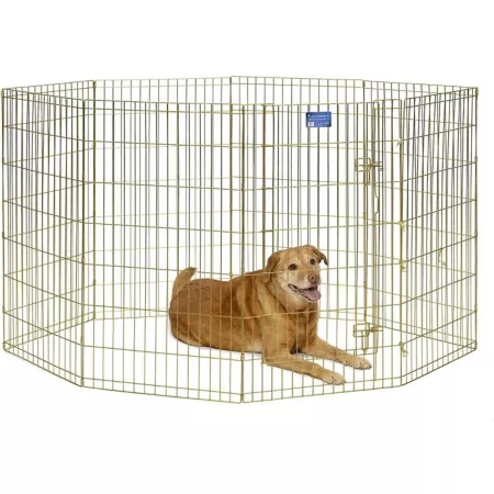 MidWest Homes for Pets 42 in Gold Pet Exercise Pen Pet Exercise Pens