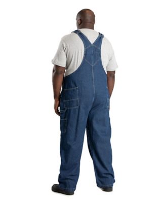 Image showing 6 th Berne Men's Stone Wash Dark Denim Unlined Bib Overalls