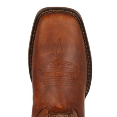 Image showing  Men's Rebel Pull-On Square Toe Western Boots, 11 in., Brown