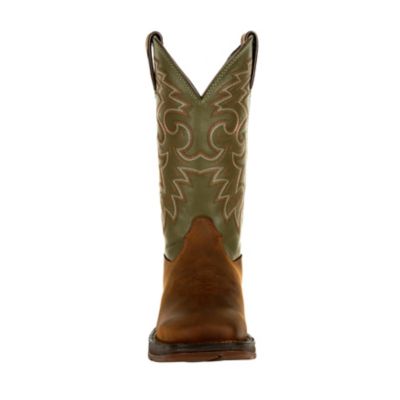 Image showing  Men's Rebel Pull-On Western Boots, Coffee and Cactus, 11 in.
