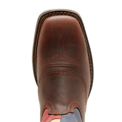 Image showing  Men's Rebel Pull-On Texas Flag Boots, Dark Brown/Texas Flag, 11 in.
