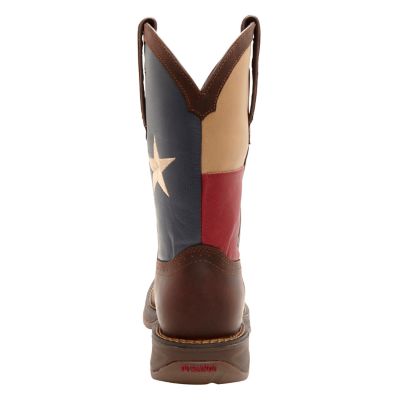 Image showing 1 th Durango Men's Rebel Pull-On Texas Flag Boots, Dark Brown/Texas Flag, 11 in.