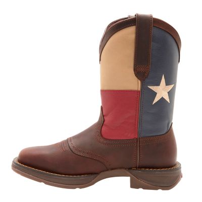 Image showing 4 th Durango Men's Rebel Pull-On Texas Flag Boots, Dark Brown/Texas Flag, 11 in.