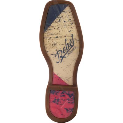 Image showing 5 th Durango Men's Rebel Pull-On Texas Flag Boots, Dark Brown/Texas Flag, 11 in.