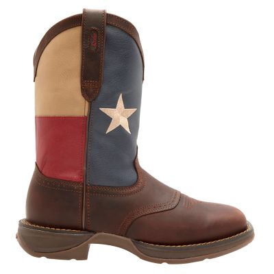 Image showing 6 th Durango Men's Rebel Pull-On Texas Flag Boots, Dark Brown/Texas Flag, 11 in.