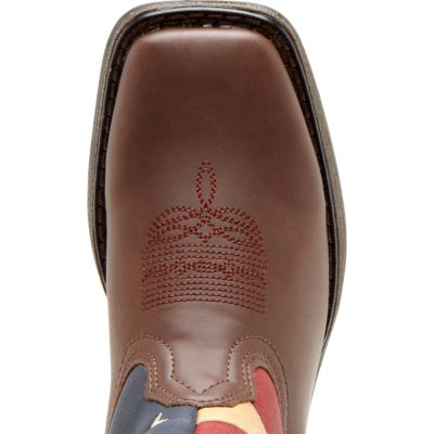 Image showing  Unisex Kids' Lil' Durango Pull-On Flag Boots, 8 in., Brown/Union Flag