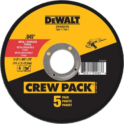 Image showing  4-1/2 x 0.045 x 7/8in. Metal & Stainless Cutting Wheels, 5 pk.