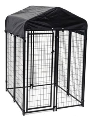 Lucky Dog 6 ft. x 4 ft. x 4 ft. Uptown Welded Wire Dog Kennel with Cover and Frame