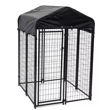 Lucky Dog Uptown 6' x 4' x 4' Welded Wire Dog Kennel with Cover and Frame Dog Kennels