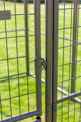 Image showing  4 ft. x 8 ft. Complete Modular Welded Wire Dog Kennel, Aztec Gold