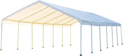 ShelterLogic 18 ft. x 40 ft. Super Max Premium Canopy, White, Fixed Leg