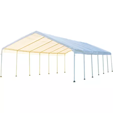 ShelterLogic 18 ft x 40 ft Super Max Premium Awning White Fixed Leg Canopies