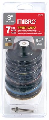 Image showing  3 in. Twist Lock Assorted Discs with Backing Pad, 7-Pack