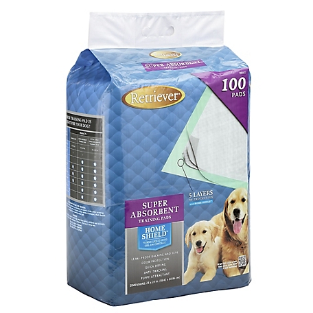 Retriever Super Absorbent Dog Training Pads with Home Shield, 100 ct.