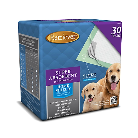 Retriever Super Absorbent Dog Training Pads with Home Shield, 30 ct.