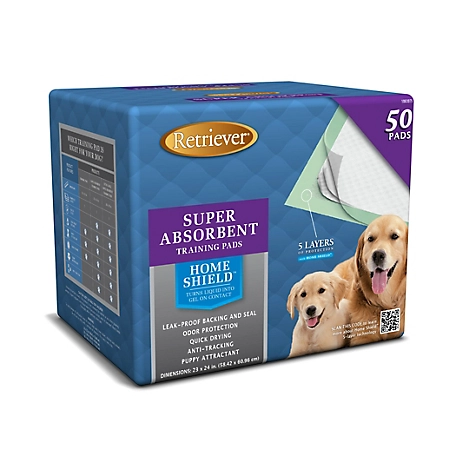 Retriever Super Absorbent Dog Training Pads with Home Shield, 50 ct.