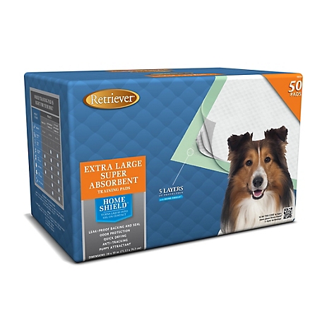 Retriever Super Absorbent XL Dog Training Pads with Home Shield, 50 ct.
