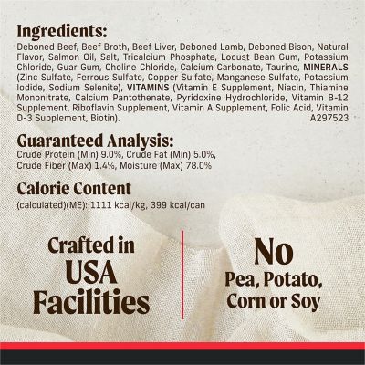 Image showing 5 th Merrick All Life Stages Beef, Lamb and Buffalo Chunks Wet Dog Food, 12.7 oz.