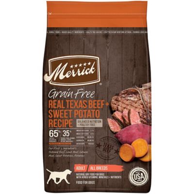 Merrick Grain Free All Life Stages Real Texas Beef and Sweet Potato Recipe Dry Dog Food Just switched from different puppy food