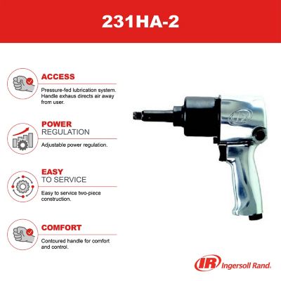 Image showing 6 th Ingersoll Rand 1/2 in. Drive 600 ft.-lb. Super Duty Air Impact Wrench with Pistol Grip