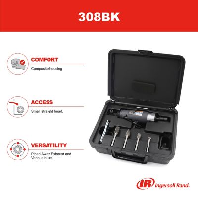 Image showing 7 th Ingersoll Rand 1/4 in. NPT Straight Die Grinder Kit, 25,000 RPM