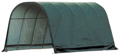 ShelterLogic 13 ft. x 20 ft. x 10 ft. Equine Run-In Shed, Round Style