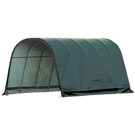 ShelterLogic 13 ft. x 20 ft. x 10 ft. Equine Run-In Shed, Round Style