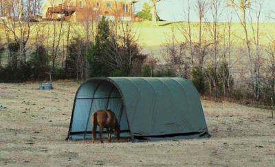 Image showing  13 x 20 x 10ft. Equine Run-In Shed, Round Style