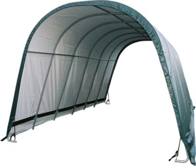 ShelterLogic 13 ft. x 24 ft. x 10 ft. Equine Run-In Shed, Round Style