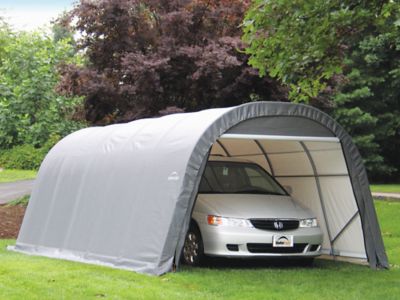 Image showing  12 x 20 x 8ft. ShelterCoat Round Style Shelter, Gray