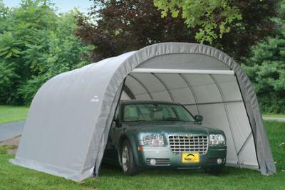 Image showing 6 th ShelterLogic 12 x 20 x 8ft. ShelterCoat Round Style Shelter, Gray