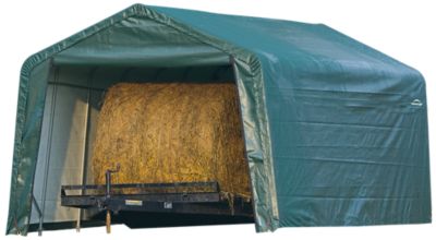 ShelterLogic 12 ft. x 20 ft. x 8 ft. Equine Storage Shelter, Peak Style