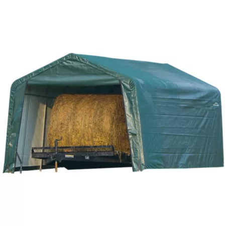 ShelterLogic 12' x 20' x 8' Horse Storage Shed Peak Style Corral Shelters