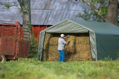 Image showing  12 x 20 x 8ft. Equine Storage Shelter, Peak Style