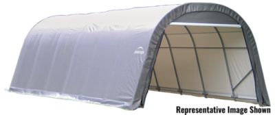 ShelterLogic 12 ft. x 24 ft. x 8 ft. ShelterCoat Round Style Shelter, Gray