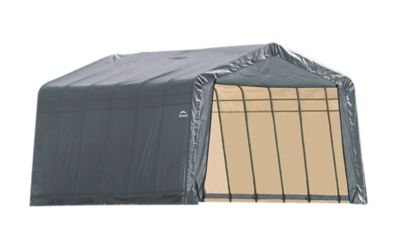ShelterLogic 12 ft. x 24 ft. x 8 ft. Peak Style Shelter, Gray