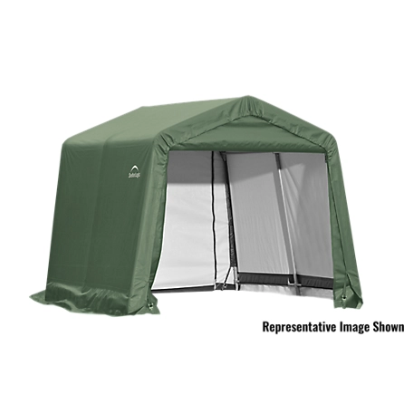 ShelterLogic 10 ft. x 8 ft. x 8 ft. Peak Style Shelter, Green