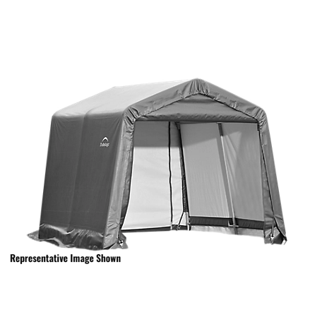 ShelterLogic 10 ft. x 12 ft. x 8 ft. Peak Style Shelter, Gray