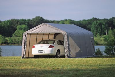Image showing  13 x 20 x 10ft. Peak Style Shelter, Gray
