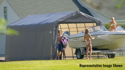 Image showing  13 x 20 x 10ft. Peak Style Shelter, Gray