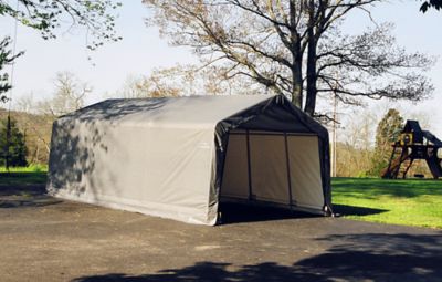 Image showing 6 th ShelterLogic 13 x 20 x 10ft. Peak Style Shelter, Gray