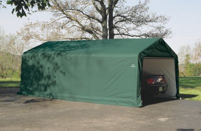 Image showing  13 x 20 x 10ft. Peak Style Shelter, Green