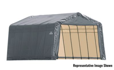 ShelterLogic 13 ft. x 24 ft. x 10 ft. Peak Style Shelter, Gray