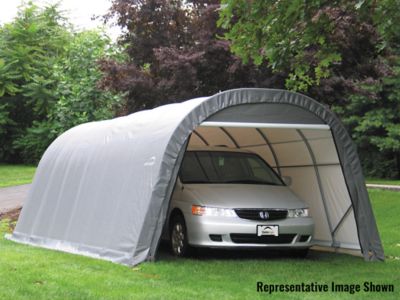 Image showing  12 ft. x 28 ft. x 8 ft. ShelterCoat Round Style Shelter, Gray